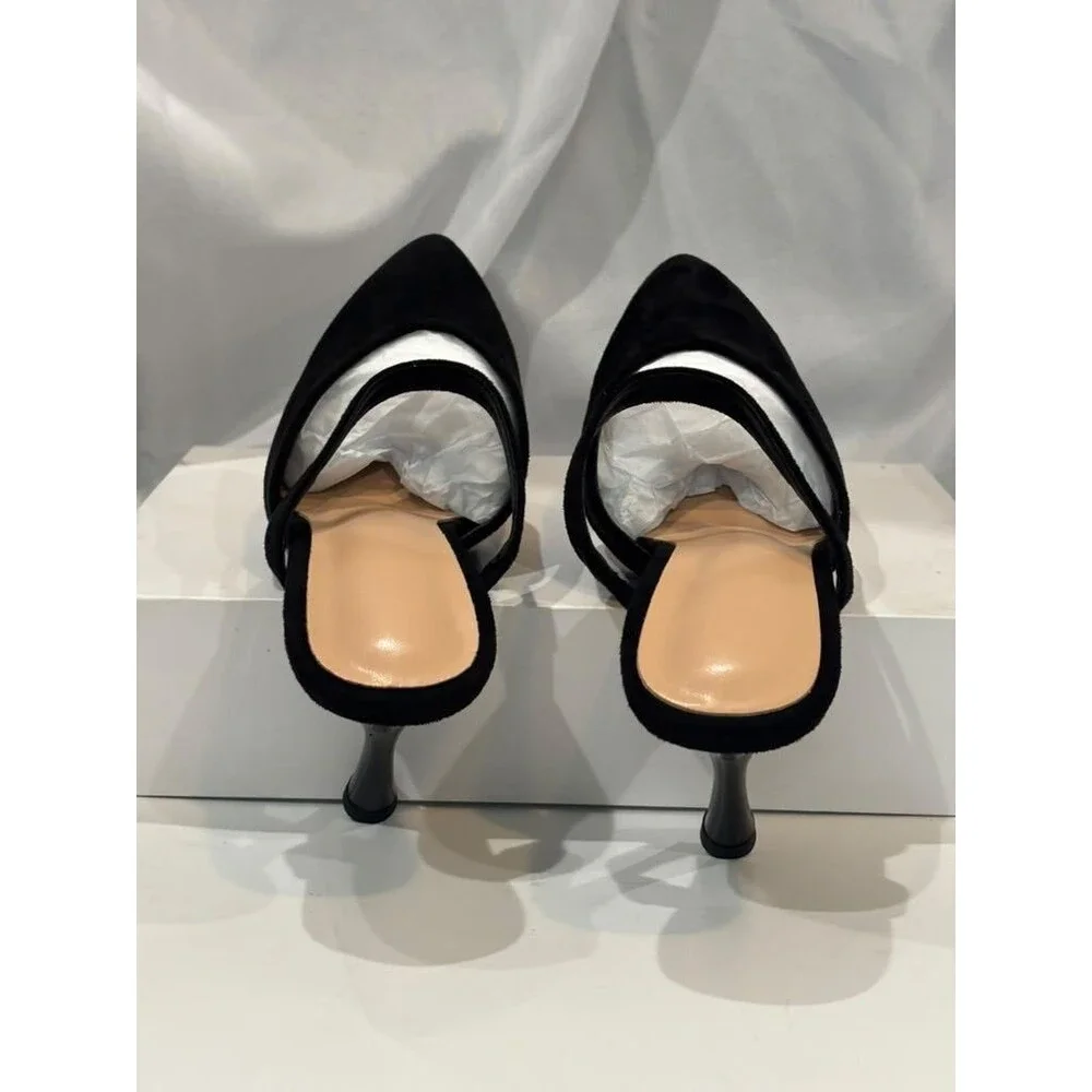 Women’s Black Pointed Toe Slingback High Heel Pumps Size 7 New in Box
